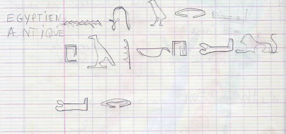 ecrire en hiéroglyphes