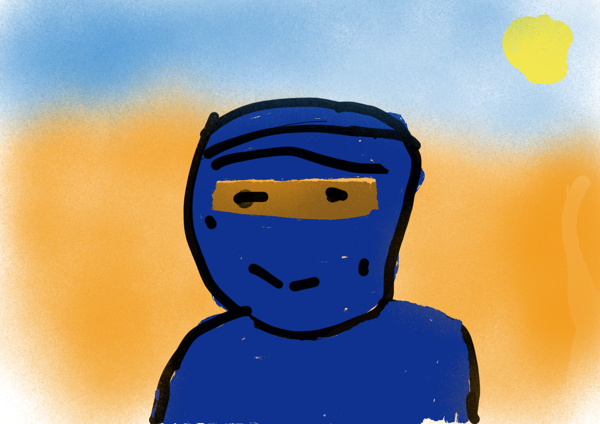 un homme bleu du désert